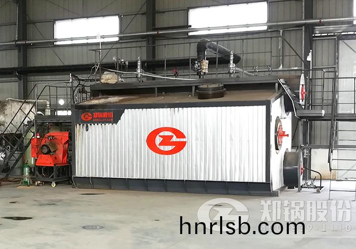 河(he)南(nan)杜麯(qu)闆(ban)材10噸(dun)低氮(dan)冷凝燃氣蒸(zheng)汽鍋鑪(lu)項目(mu)